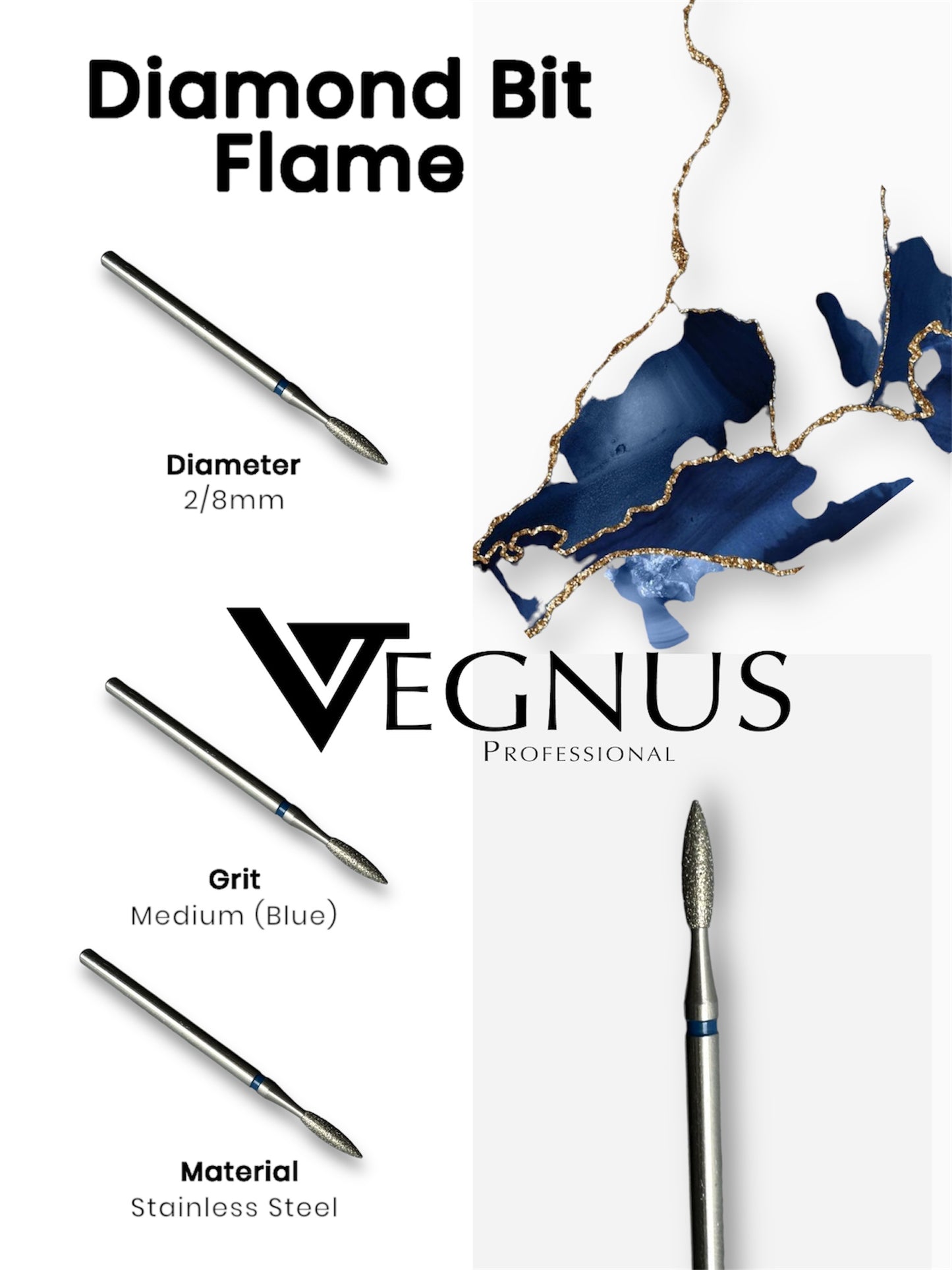 DIAMOND BIT FLAME 2.1/8 BLUE