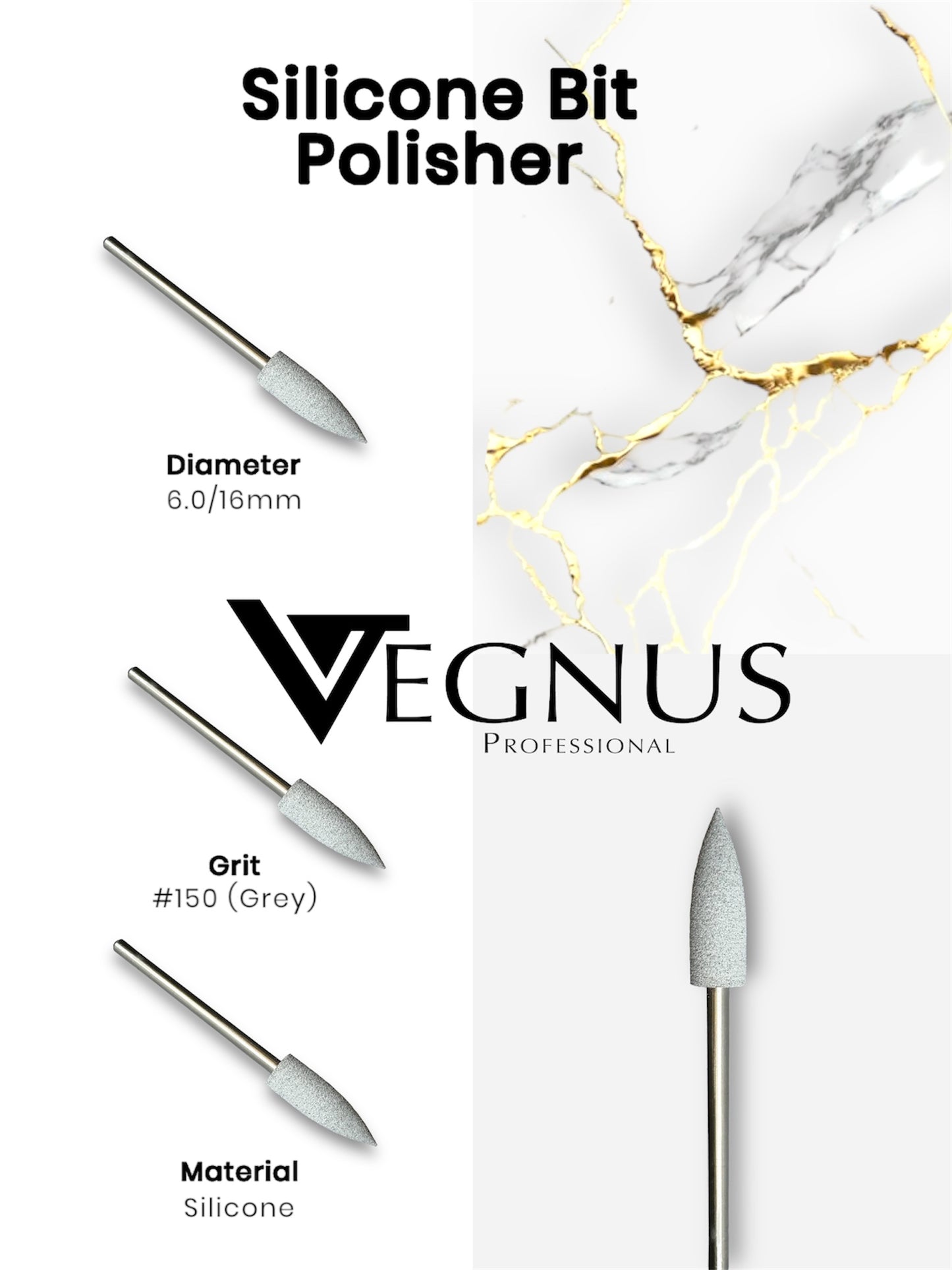 SILICONE BIT 6.0/16 GREY