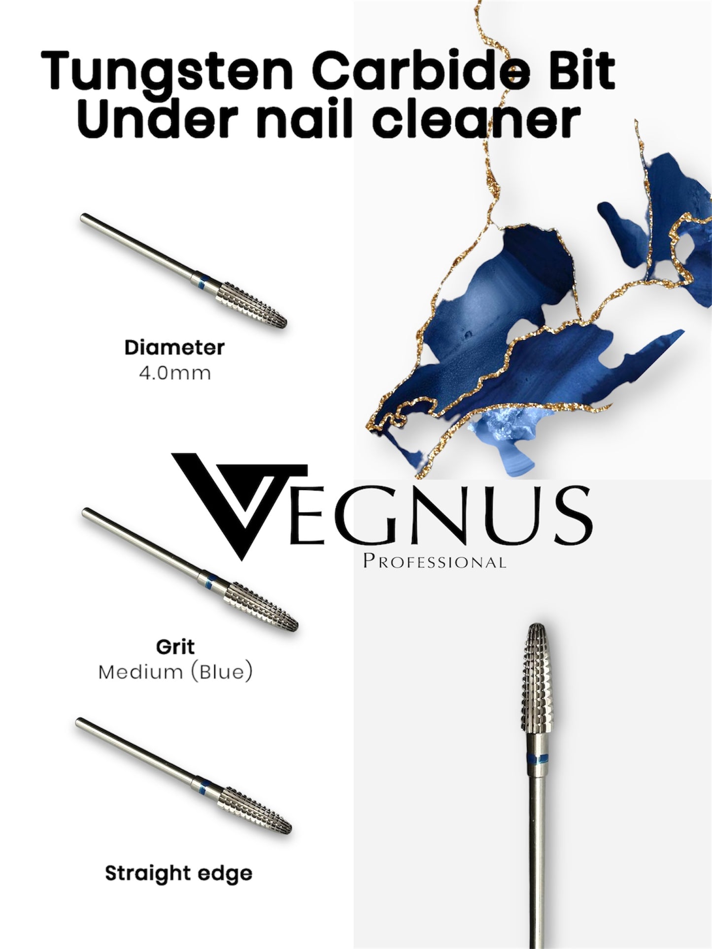 TUNGSTEN CARBIDE BIT UNDER NAIL CLEANER MEDIUM