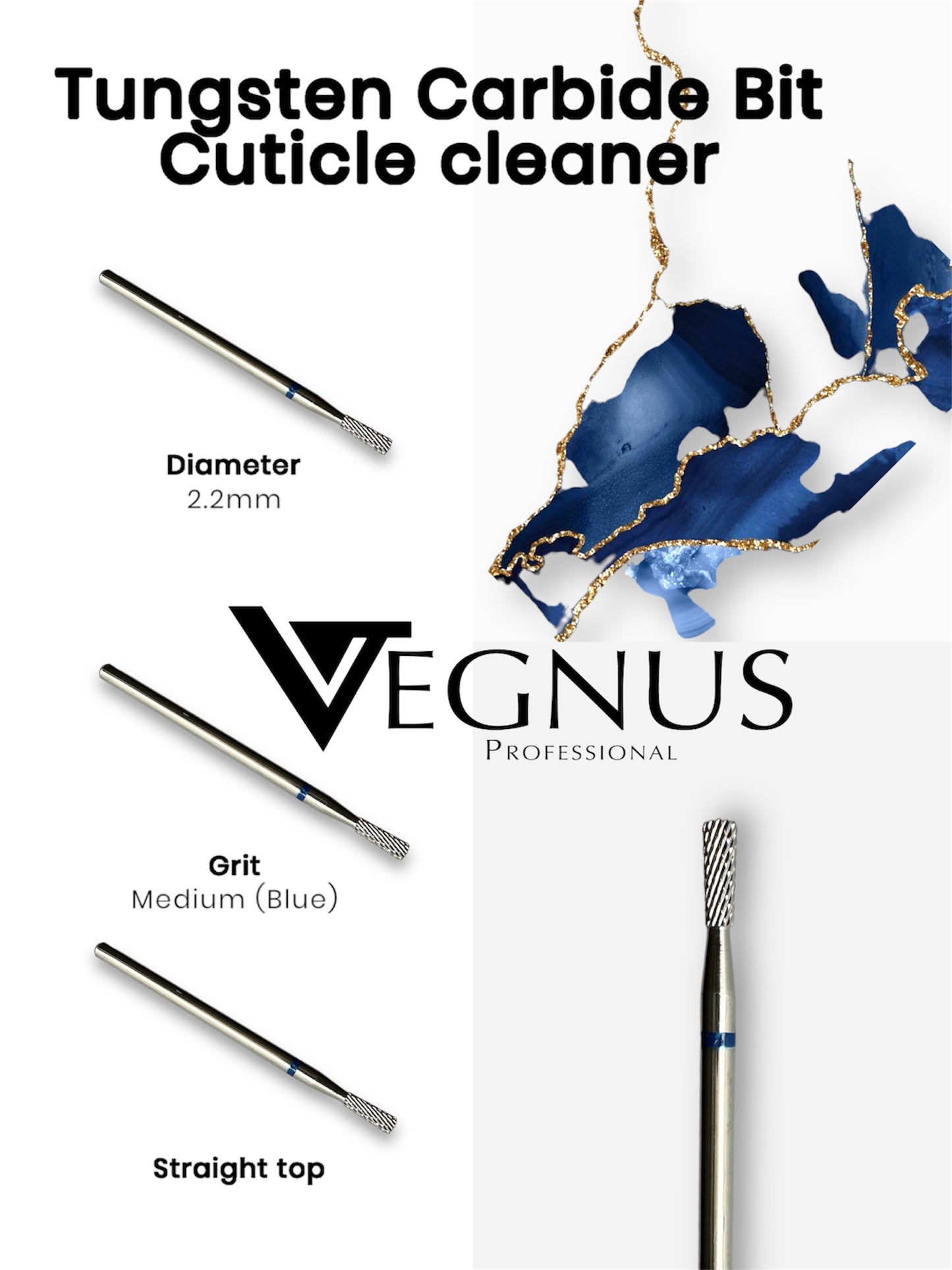 TUNGSTEN CARBIDE BIT CUTICLE CLEANER MEDIUM